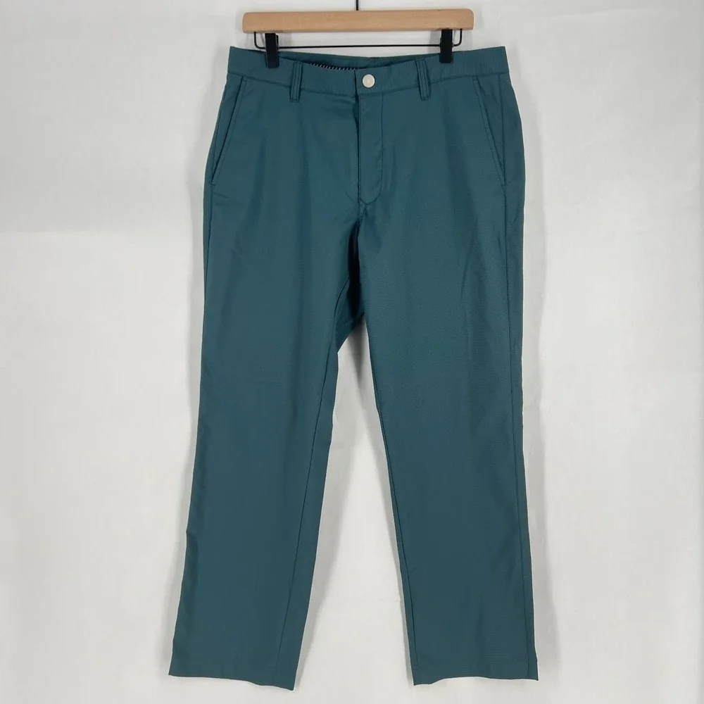 Bonobos Golf Chino Pant Mens‎ 34 Teal Houndstooth Performance Classic Straight